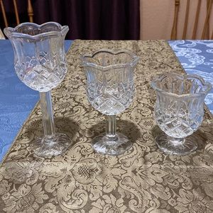 3 Staggering Tulip Glass Cups by Homeco